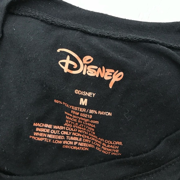 Disney Black Mickey Mouse Short Sleeve Tee Size M - Picture 5 of 5